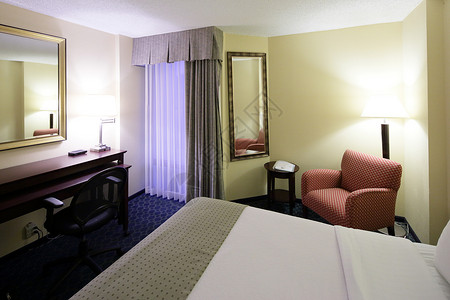 现代旅馆房间内部图片