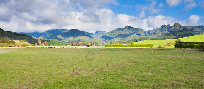 新西兰北岛科罗曼德尔半岛北部岛屿崎岖的山地景观所塑图片
