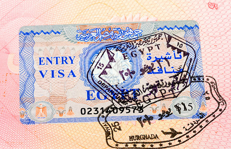 护照上的埃及签证印章图片
