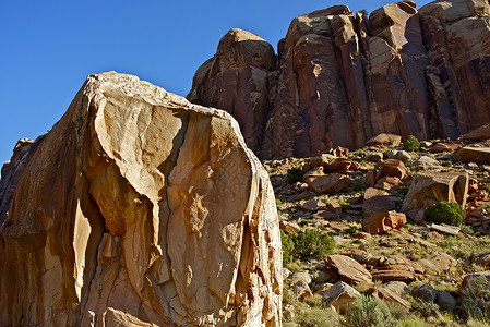 峡谷地的犹他巨石美国犹他州摩押与大巨石的砂岩图片
