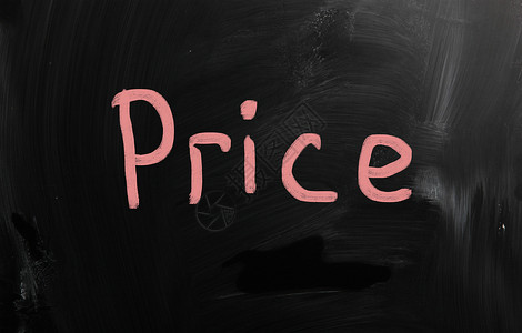 黑板上用白色粉笔手写的价格图片