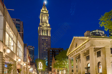 美国波士顿晚间海关大楼图片
