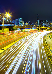 带车灯的高速公路图片