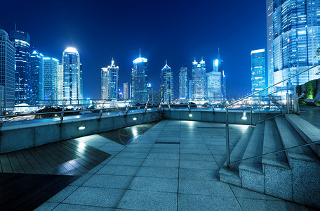上海城市场景在晚上图片