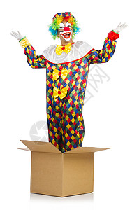 小丑跳出盒子图片
