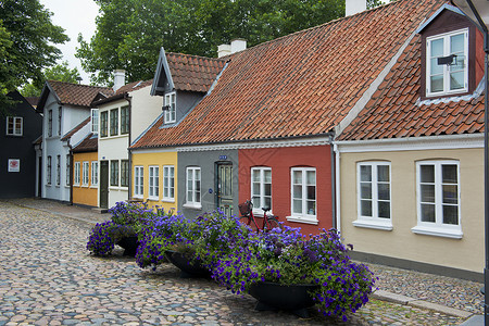 丹麦富宁Odense市旧城中心图片