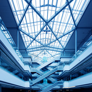 上海香港机场现代建筑内图片