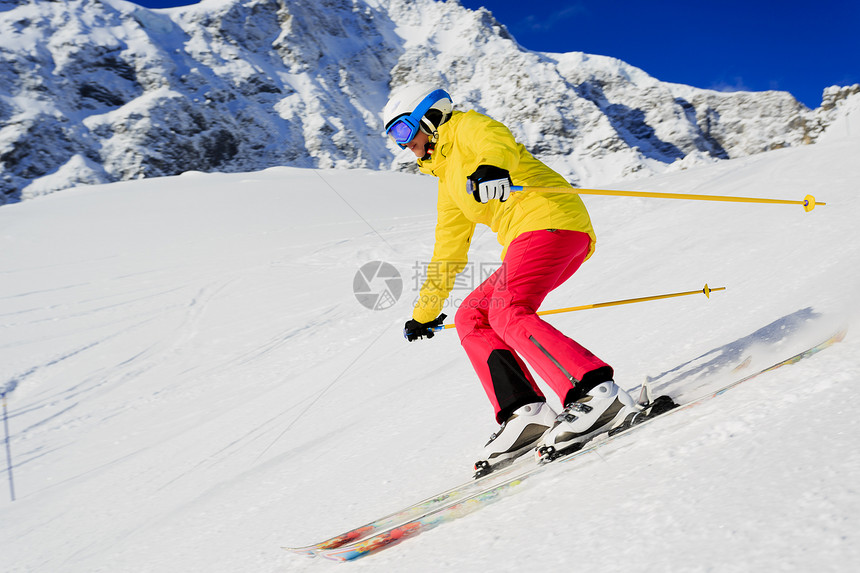 滑雪滑雪者冬季图片