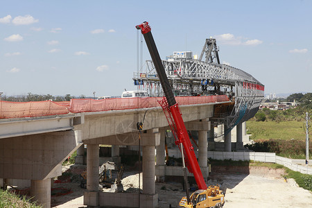 布拉齐尔省SaoPaulo的公路建设基图片