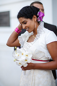 结婚典礼后美丽的印度图片