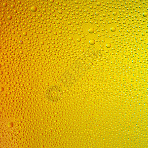 彩色水滴与梯度密封雨滴珠对玻璃盘浸渍纳米效果与夏天橙色金黄色颜运行光谱背景背景图片