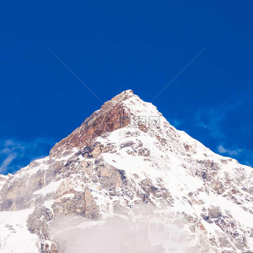 印度锡金蓝天雪山图片