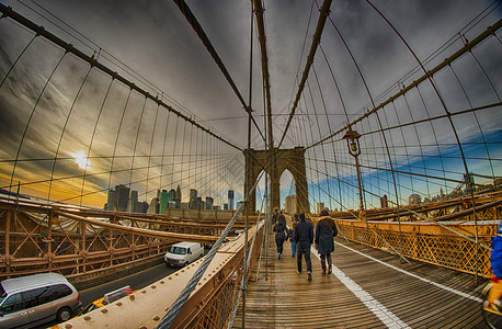 漫游布鲁克林大桥美国纽图片