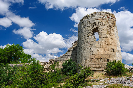 苏伊伦堡垒有高塔的防守墙克里图片