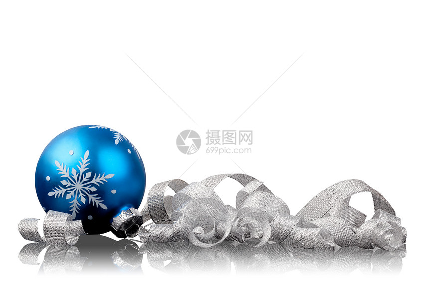 白色背景的圣诞节球Christmas图片