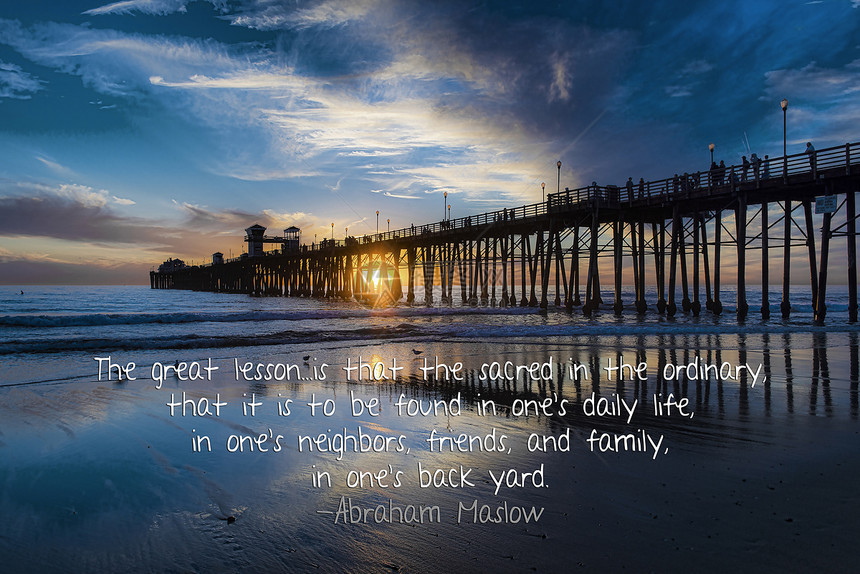 日落时的欧申赛德码头美国加利福尼亚州欧申赛德伟大的教训是平凡中的神圣图片