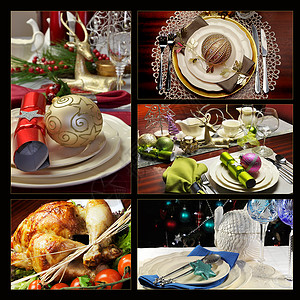 节日圣诞节正式餐桌图片