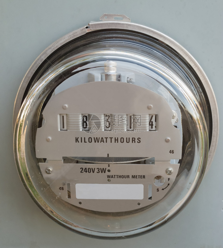 住宅用电表清楚显示消耗的电能千瓦时图片