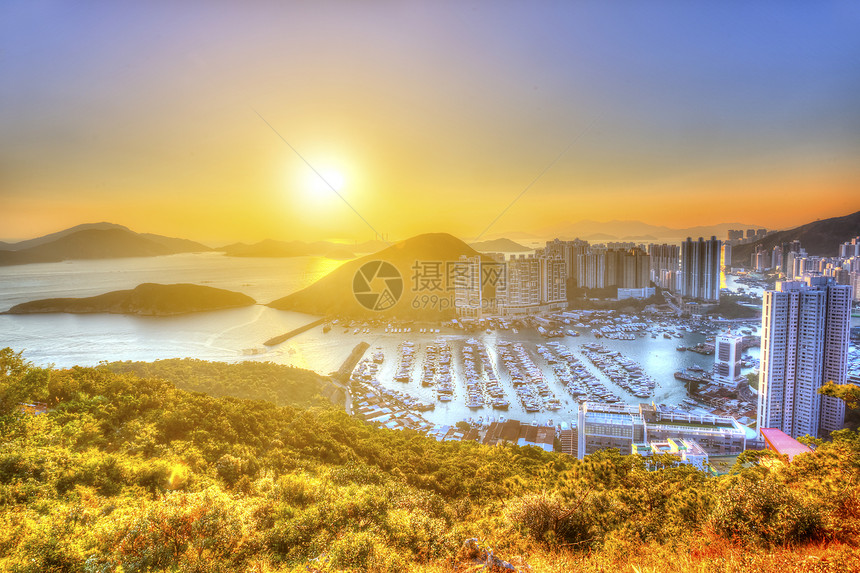 香港仔的日落图片