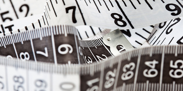 黑白测量胶带裁缝符号体重减肥图片