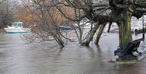 2014年英国埃文河暴雨联合王国多塞特的高清图片