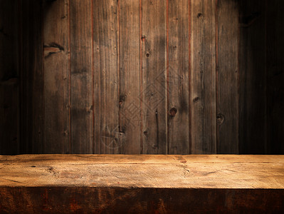 产品展示蒂芙尼用于产品展示蒙太奇的空木桌背景