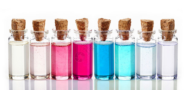 芳香性用于芳香疗法的水疗精油瓶背景