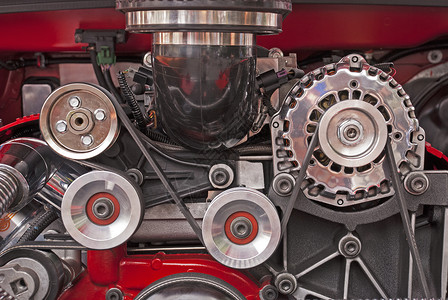 高能V8型发动机发动机的发背景图片