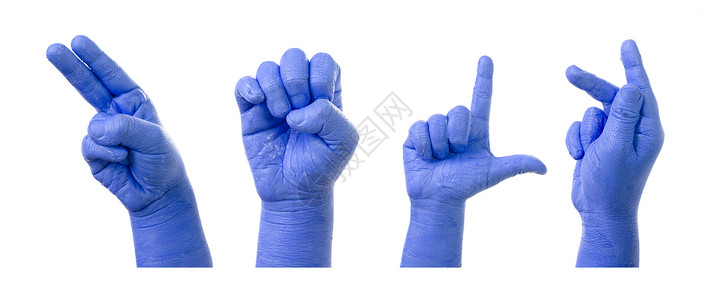 小手指拼写美国手语字母ASL图片