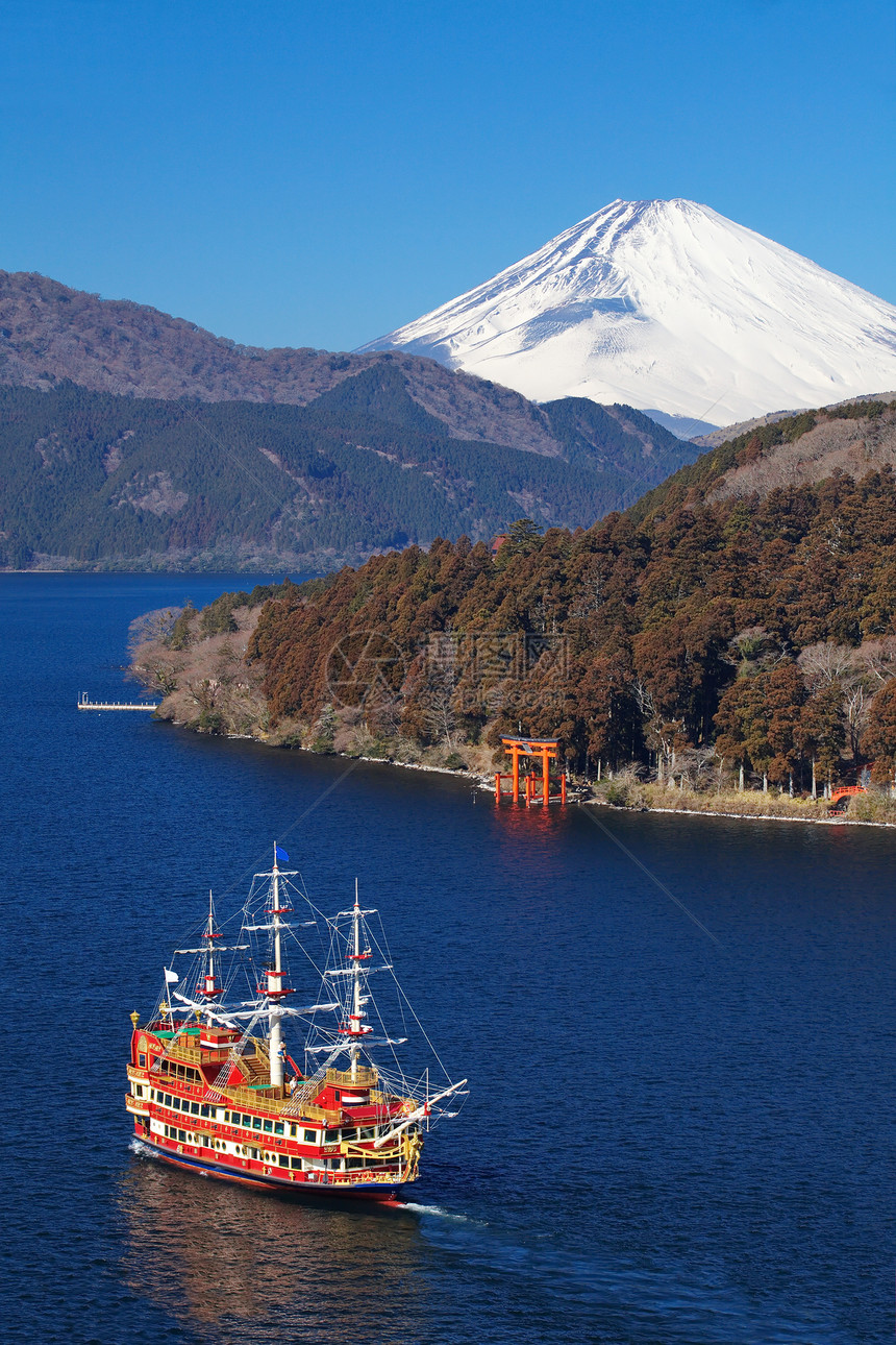 富士山和阿智湖图片