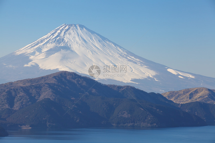 在日本卡那川省Mmotohakone的山地fuji图片