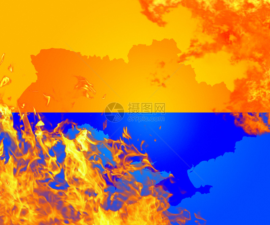乌克兰陷入火海图片