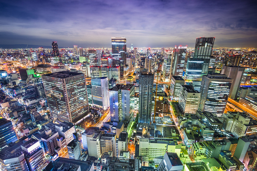 日本大阪空中景观图片