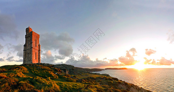 马恩岛南部与米尔纳塔的全景图片