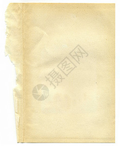 白色背景上的老式黄色纸页图片