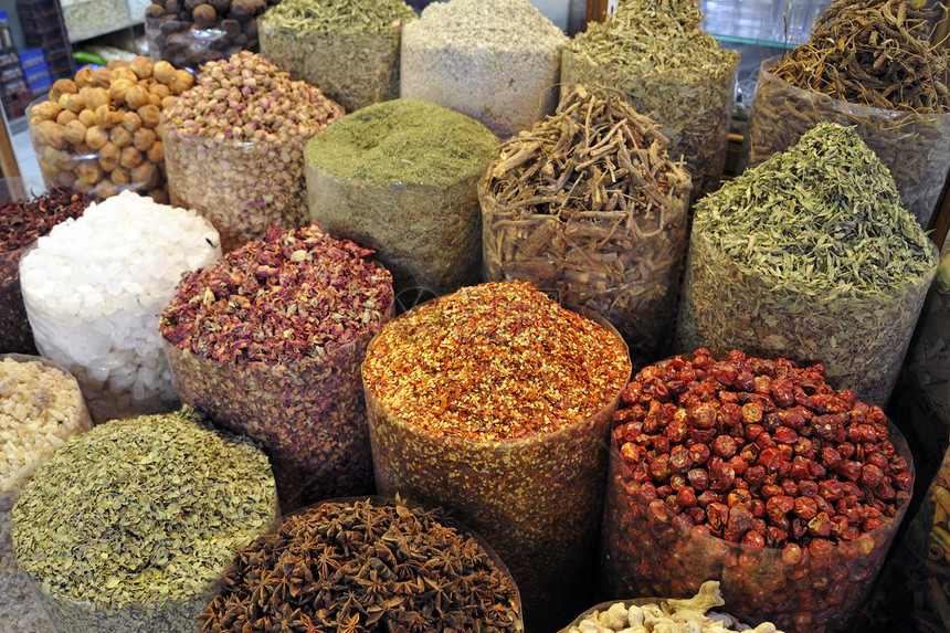 迪拜香料市场的香料图片