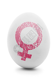 白色鸡蛋粉红女符号图片