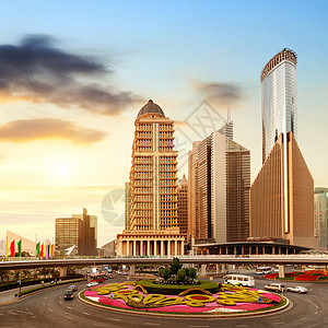 上海Lujiazui金融区街图片