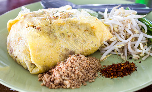 泰国的本国菜盘炒米图片