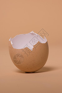 清空破碎的棕色蛋壳图片