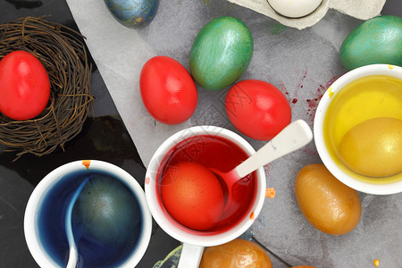 彩色复活节鸡蛋图片