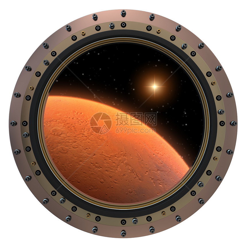 火星飞船舷窗3D图片