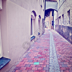 德意志城市大地壳的窄巷Insta图片