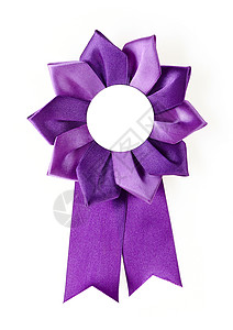 白色背景上的紫色奖花环图片