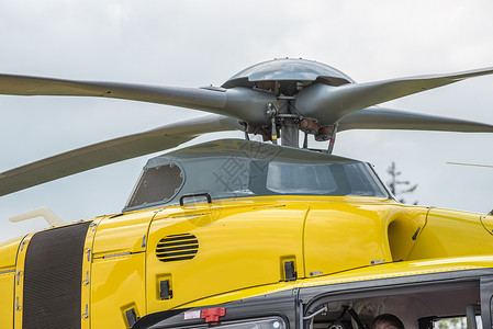 黄色救援直升机背景图片