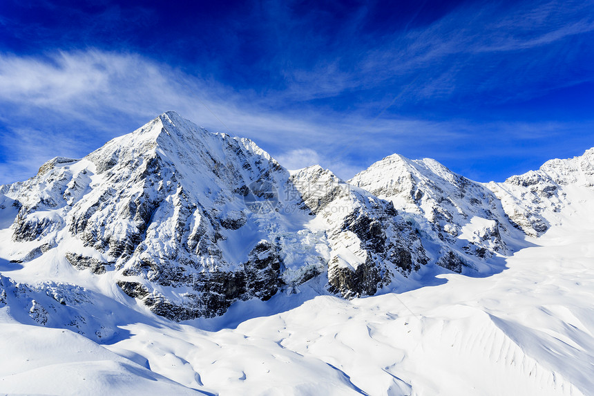 意大利阿尔卑斯山的冰雪峰图片