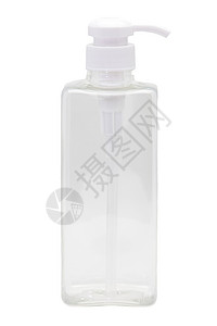 白色背景的液体肥皂泡沫或Gel的图片