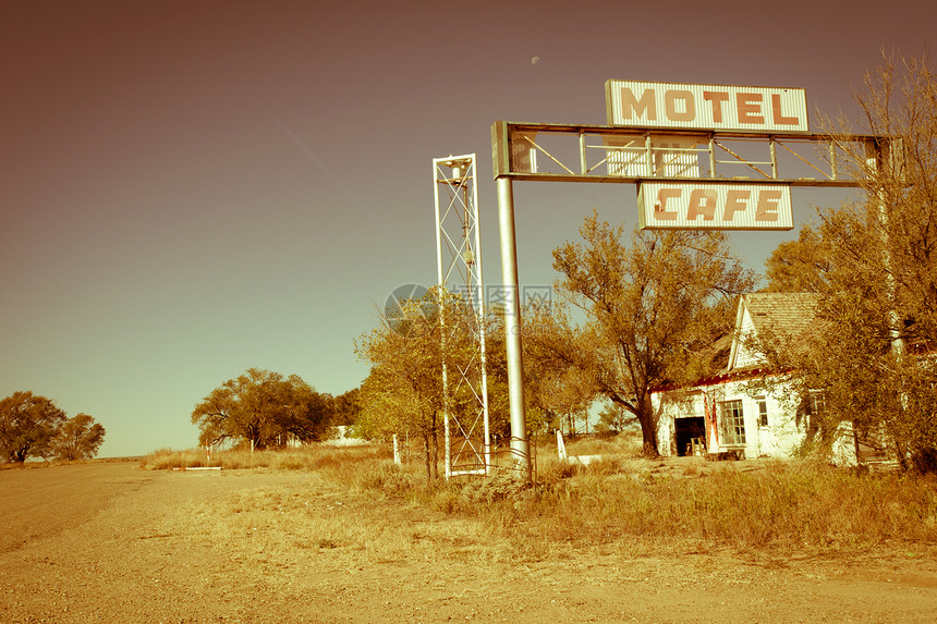 美国新墨西哥州66号公路上的旧咖啡图片