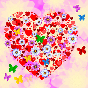 蝴蝶自然指示心脏形状和图片
