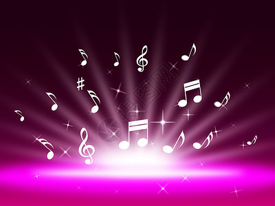 显示歌唱旋律和宝的紫色音乐背景背景图片